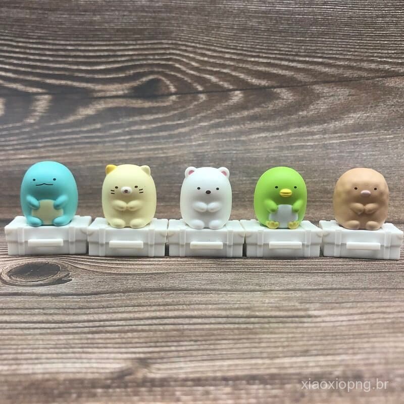 Novos produtos genuínos: Boneco decorativo de personagem de desenho animado Sanrio Sumikko Gurashi, modelo fofo QO5O.