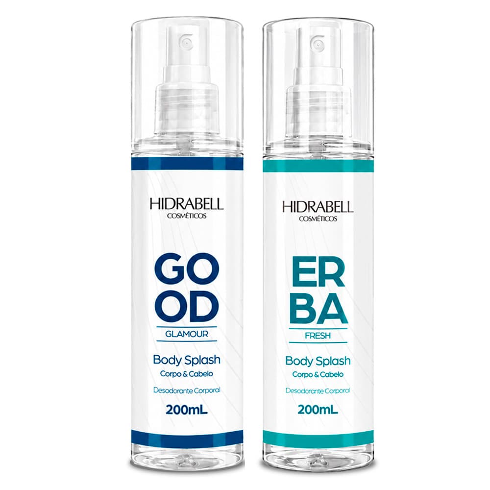 Kit 2 Body Splash Feminino Good e Erba Hidrabell 200ml Desodorante Colônia Perfumes Sofisticados
