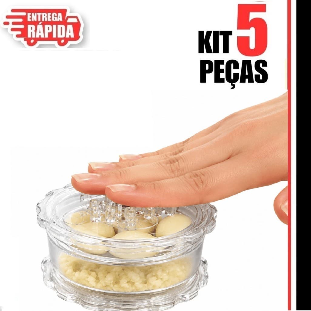 5 Triturador Processador de Alho Manual Agilidade A Sua Cozinha Restaurante Qualidades Utensílios