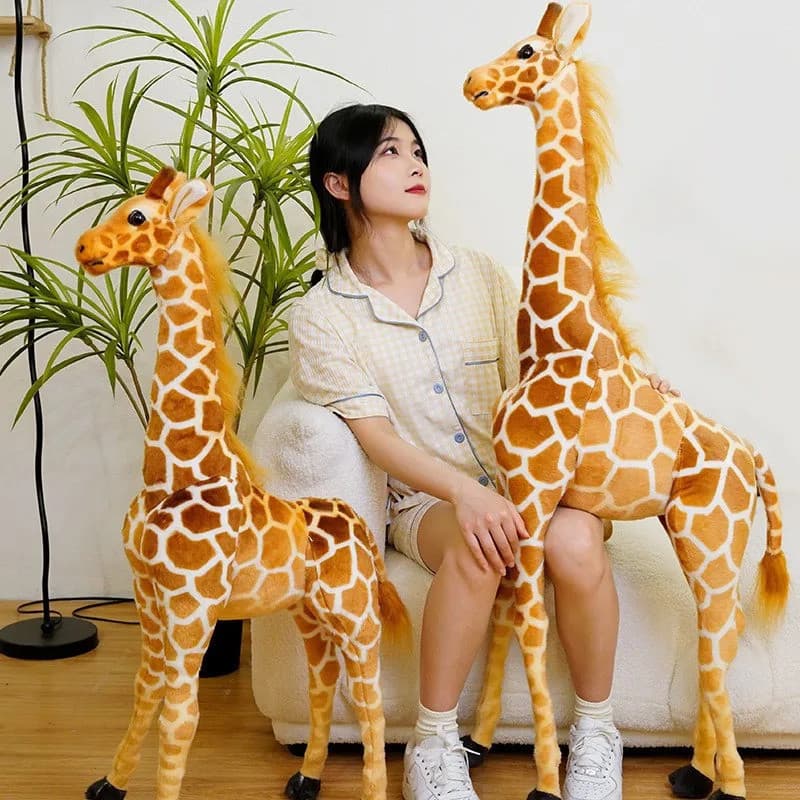 Novo gigante girafa pelúcia brinquedos bonito recheado animal macio girafa boneca presente de crianças brinquedo