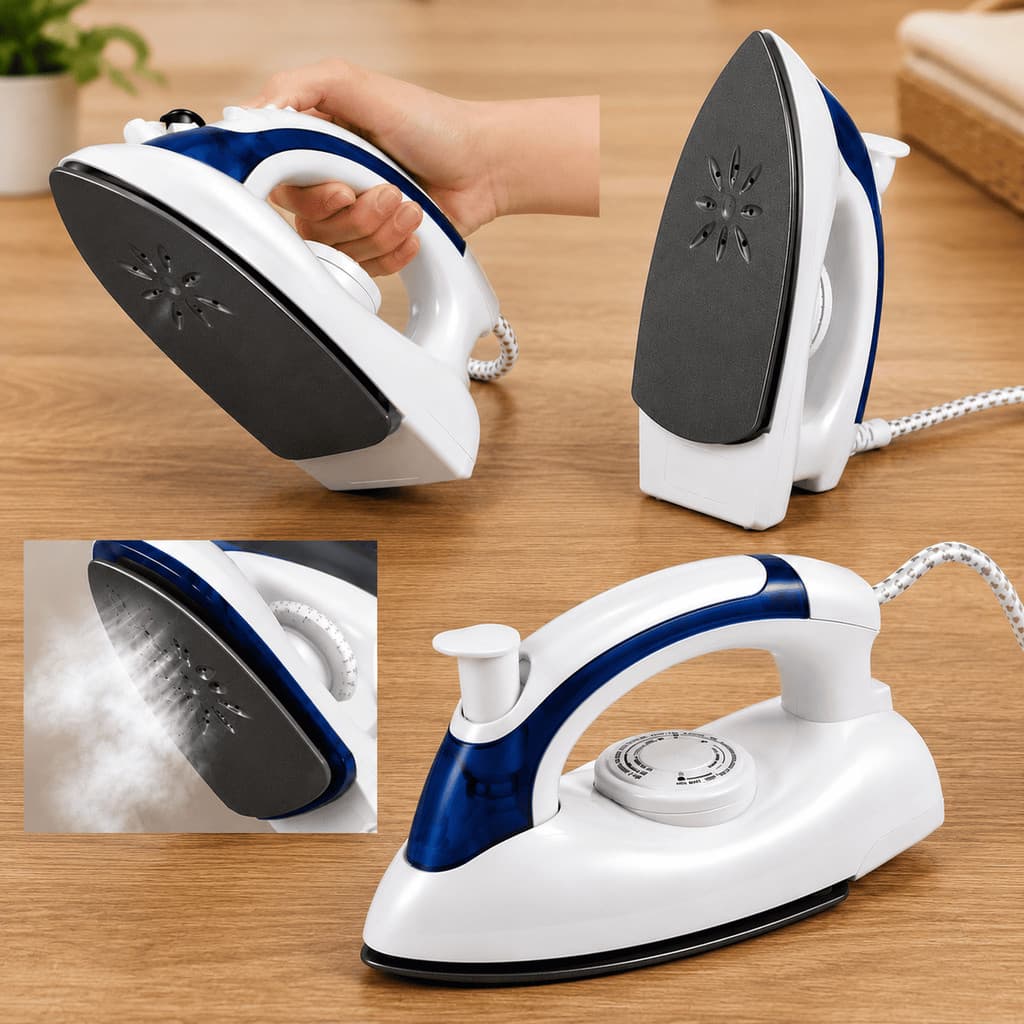 Mini Ferro De Passar Roupa Bivolt Portatil Cabo Dobravel A Vapor Mini Ferro Viagem E Casa