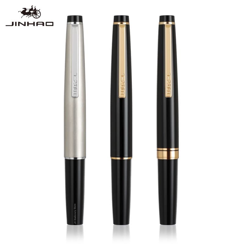 JINHAO 59 Caneta Tinteiro Luxo Elegante Canetas EF F Com Capuz Nib Escrita Material Escolar De Escritório Papelaria PK 8