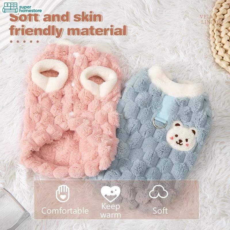 SUPER Inverno Colete Para Cães De Estimação Jaet Velo Quente Roupas Moda Filhote De Cachorro Casaco Macio Gato Pet Chihu