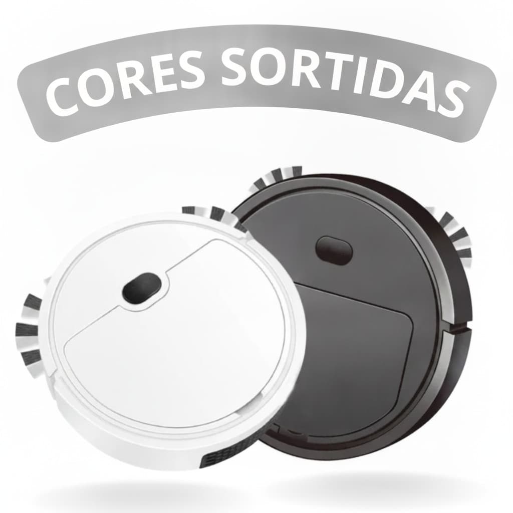 Robô Aspirador Automático Inteligente para Limpeza de Pisos Recarregável 110V Potente Silencios