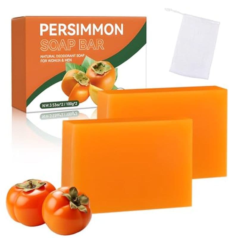 Barra De Sabonete De Caqui Para Corpo , 2 Peças , Desodorante Natural , Em Corporal Remover Cheiro Forte Lavagem De Odor