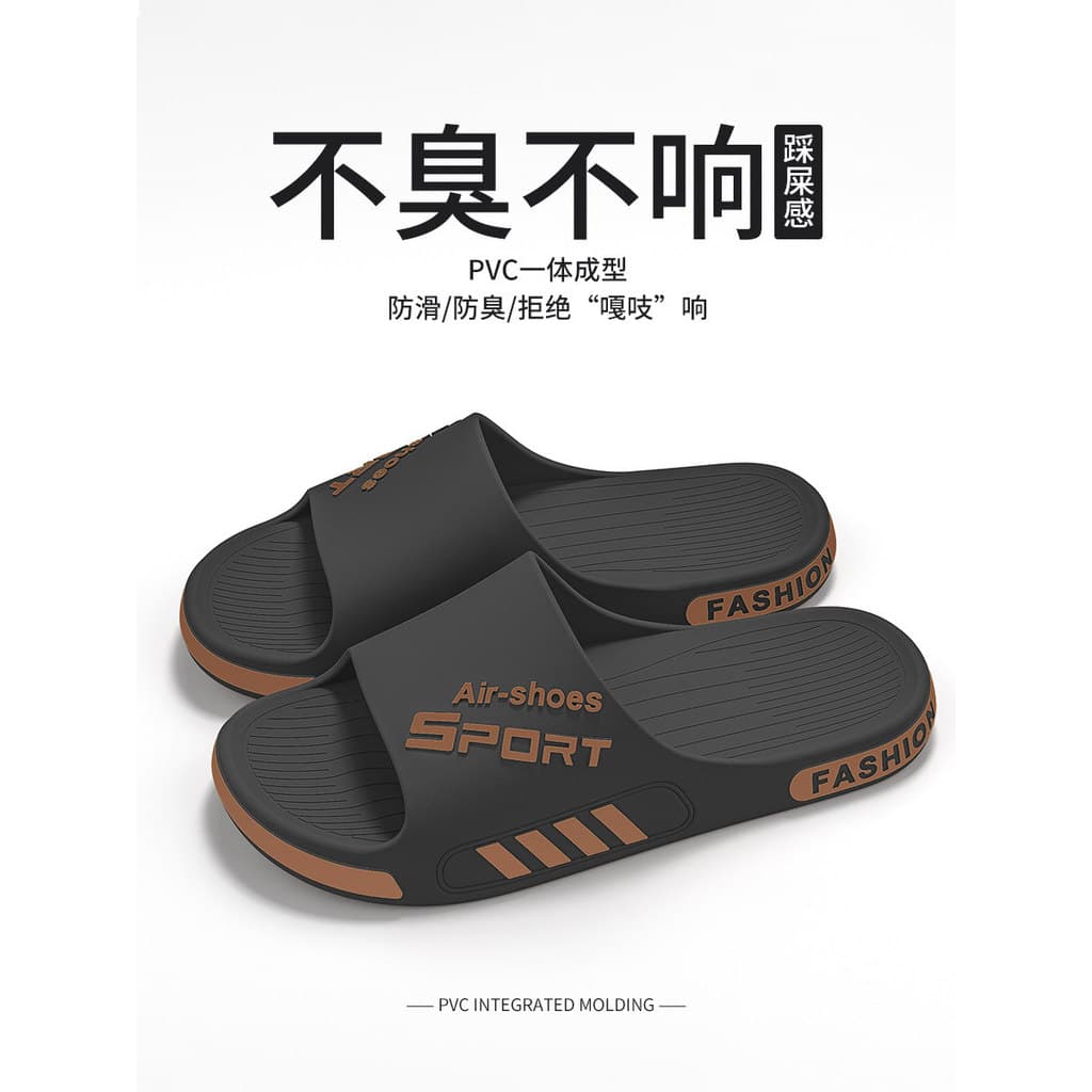 Chinelos masculinos 2026 novo estilo verão ao ar livre Wear Anti-deslizamento desodorante interior casa banheiro banho t