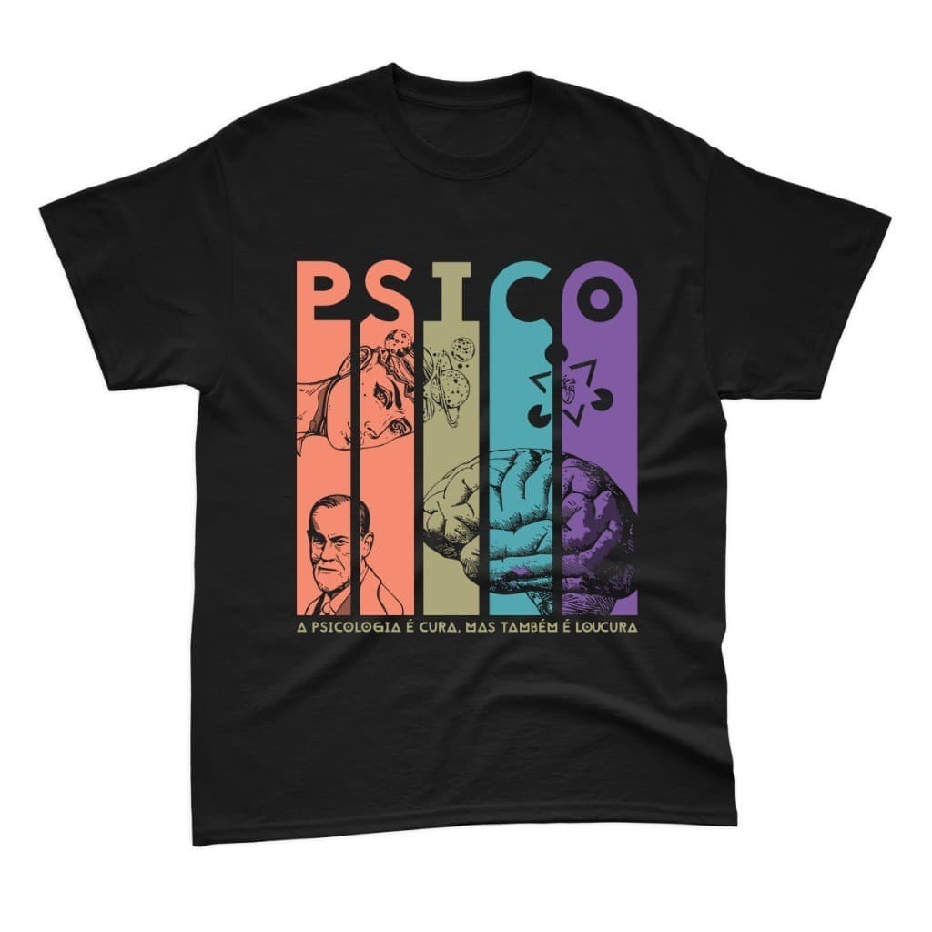 Camiseta Unissex  Psicologia Faculdade Camisa 100% Algodão 30.01 Estampada