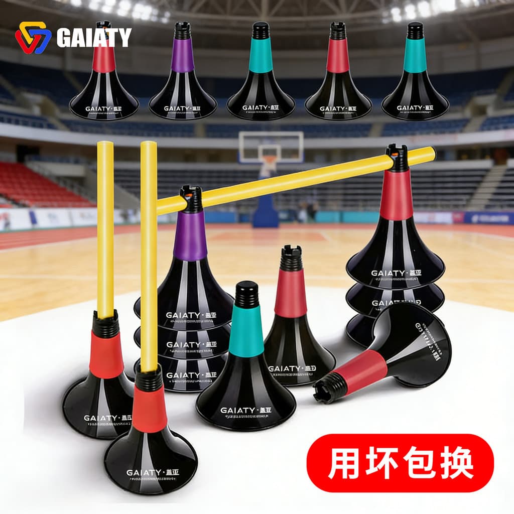 Crianças treinamento de basquete tubo de sorvete equipamento auxiliar Cone barril obstáculo auxiliares de ensino logotip