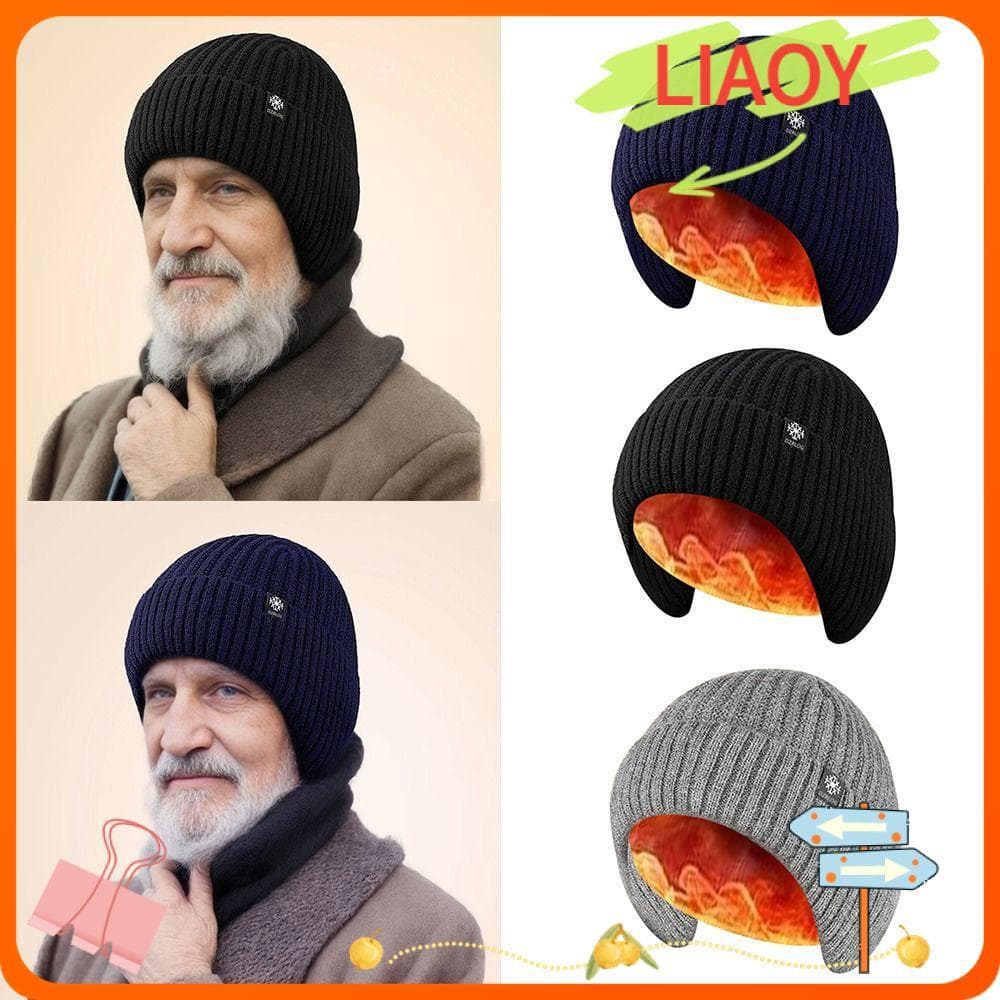 Chapéus De Malha LIAOYING , Bonés De Lã De Pelúcia À Prova De Vento , Protetores De Ouvido , Gorros Espessantes Para Cic