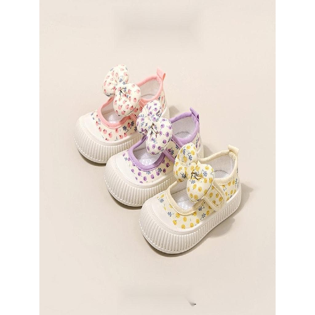 Meninas sapatos de lona 2025 primavera outono novo estilo bebê jardim de infância sapatos internos crianças sola macia A
