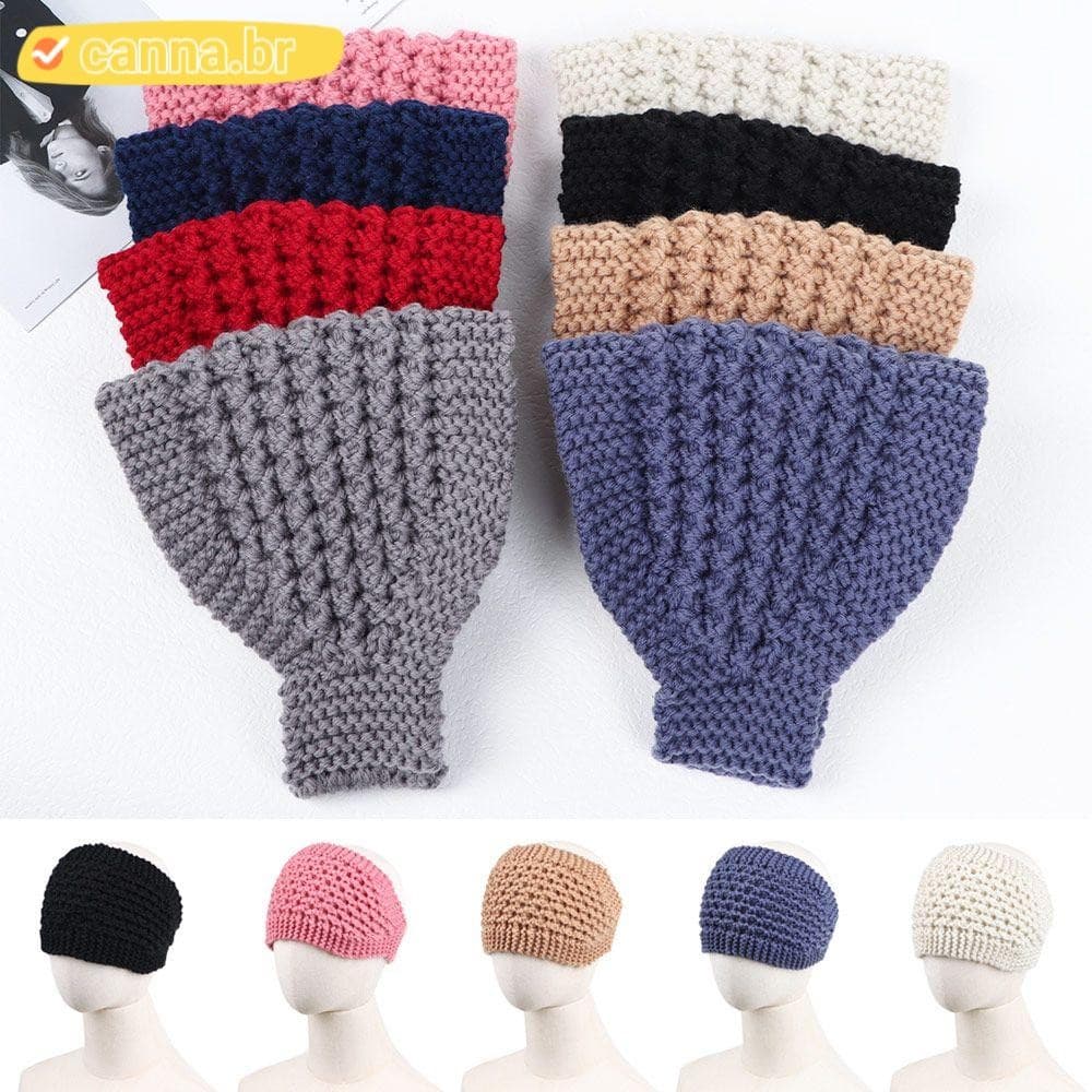 CANNA Tiaras De Inverno Abacaxi Crochê Feminino Turbante De Malha