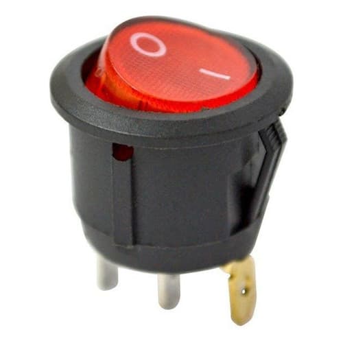 10 Botão Liga Desliga On Off Vermelho Luminoso Kcd1 106