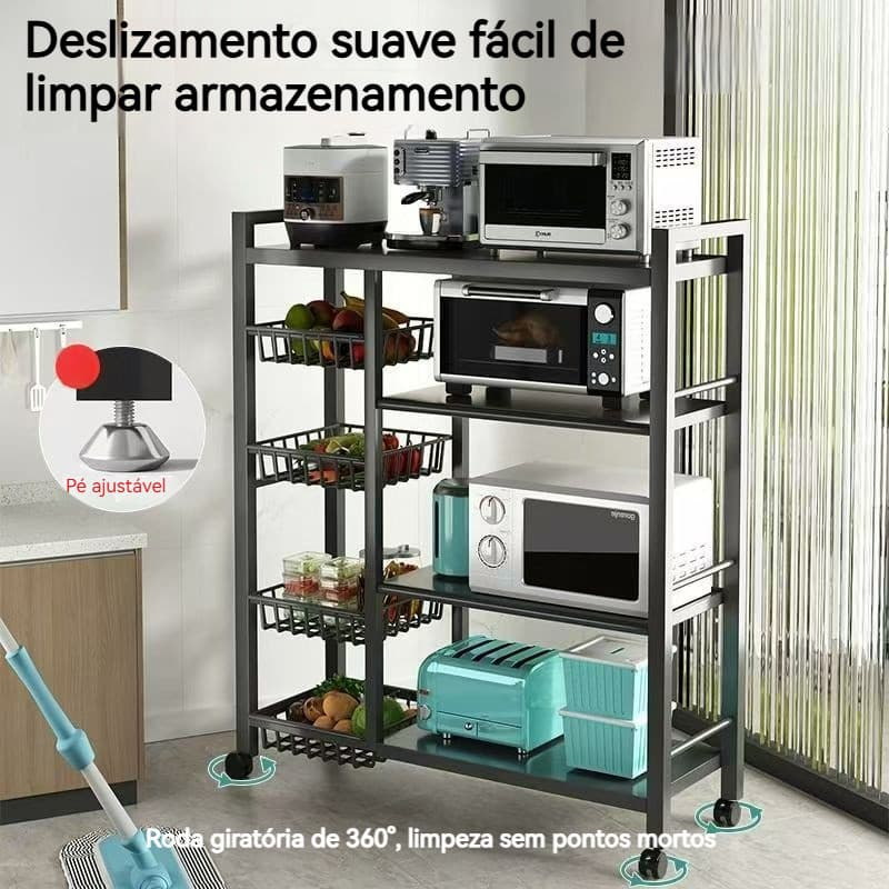 Prateleira Para Cozinha Multifunções Para Armazenamento Para Fornos e Micro