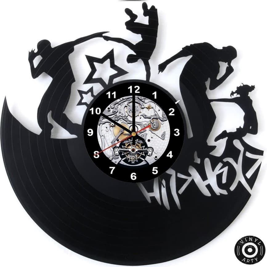 Relógio de Parede Relógio de parede Hip hop - Real - cortado Relógios de parede 30cm Disco de Vinil
