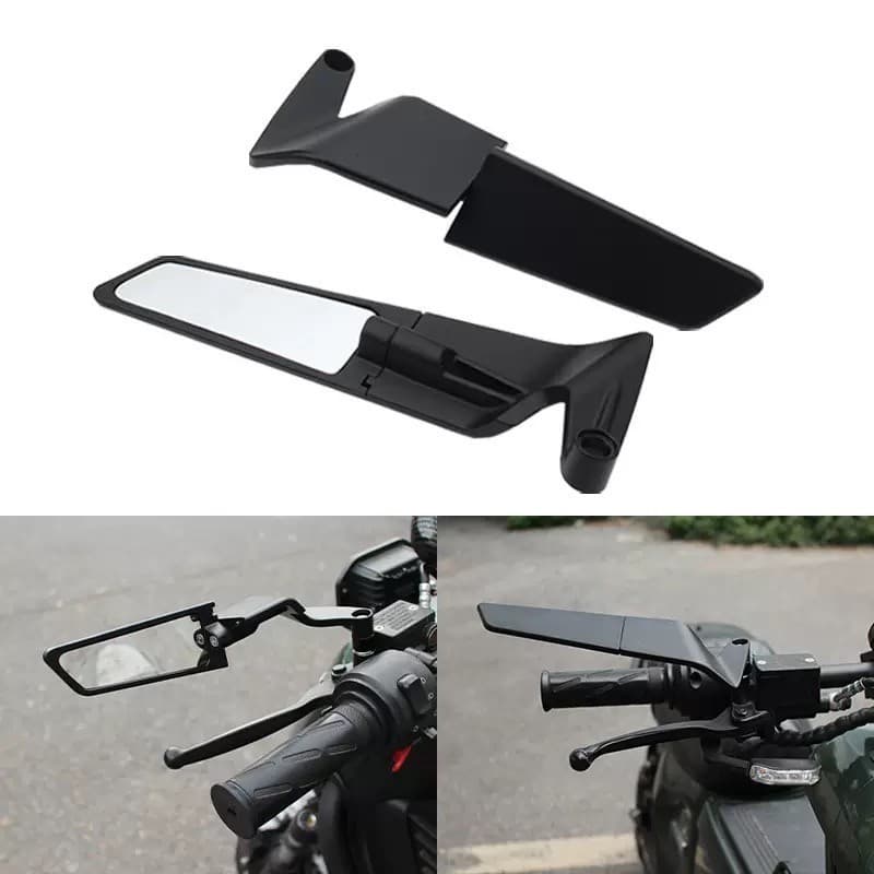 Espelho Retrovisor Modificado Para Motocicleta, Adequado Para Refletor De Asa Fixa Universal Kawasaki Yamaha Honda