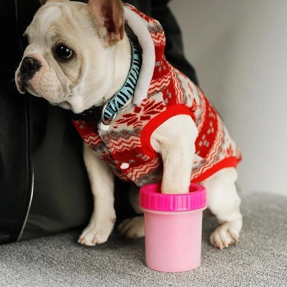 Copo Limpador Patas Silicone Cachorro Gato Pet Lavador Remove Sujeira Lama Areia Passeio Portátil