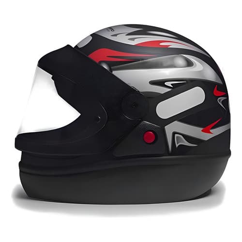 Capacete San Marino Grafic Moto Integral Fechado Preto 54 Infantil Para Criança
