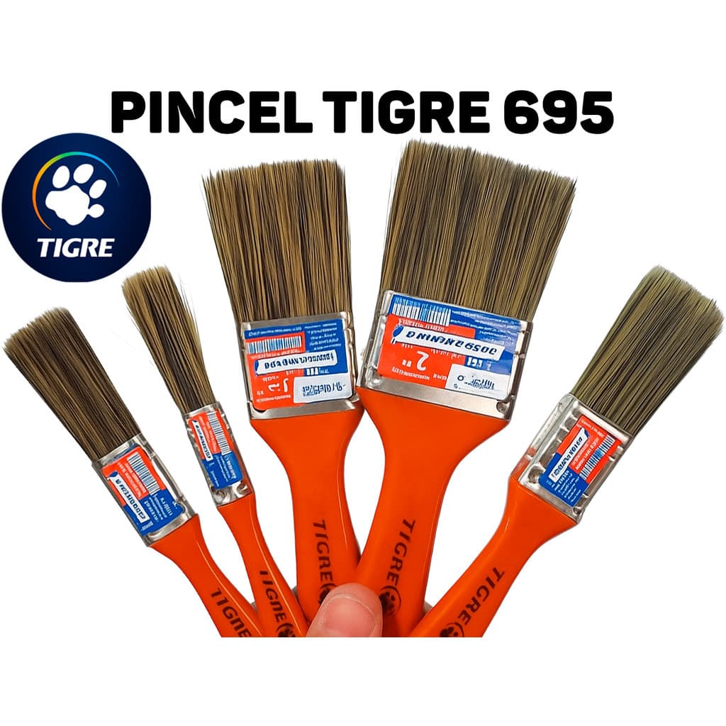 Pincel Trincha Tigre Para Pintura Com Tinta Látex e Acrílica Ref. 695 Pincel Para Pintar Paredes