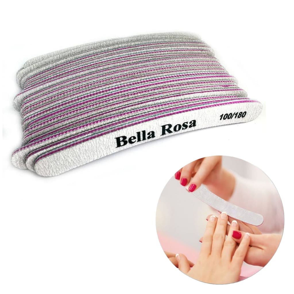 Lixa Lavável Banana 100/180 25 Unidades para Unhas de Gel