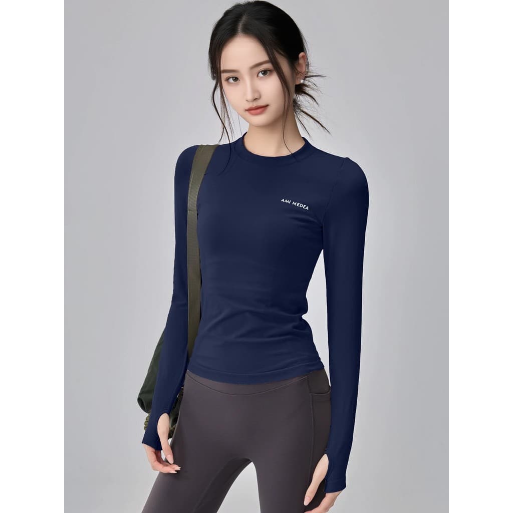Youmei roupas de Yoga femininas outono inverno novo estilo apertado roupas de Fitness estiramento superior camisa de fun