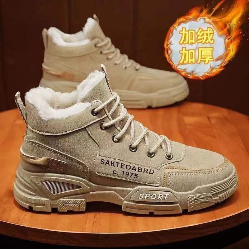 Martin botas masculinas inverno Workwear sapatos masculinos de alta qualidade sapatos de algodão velo quente impermeável