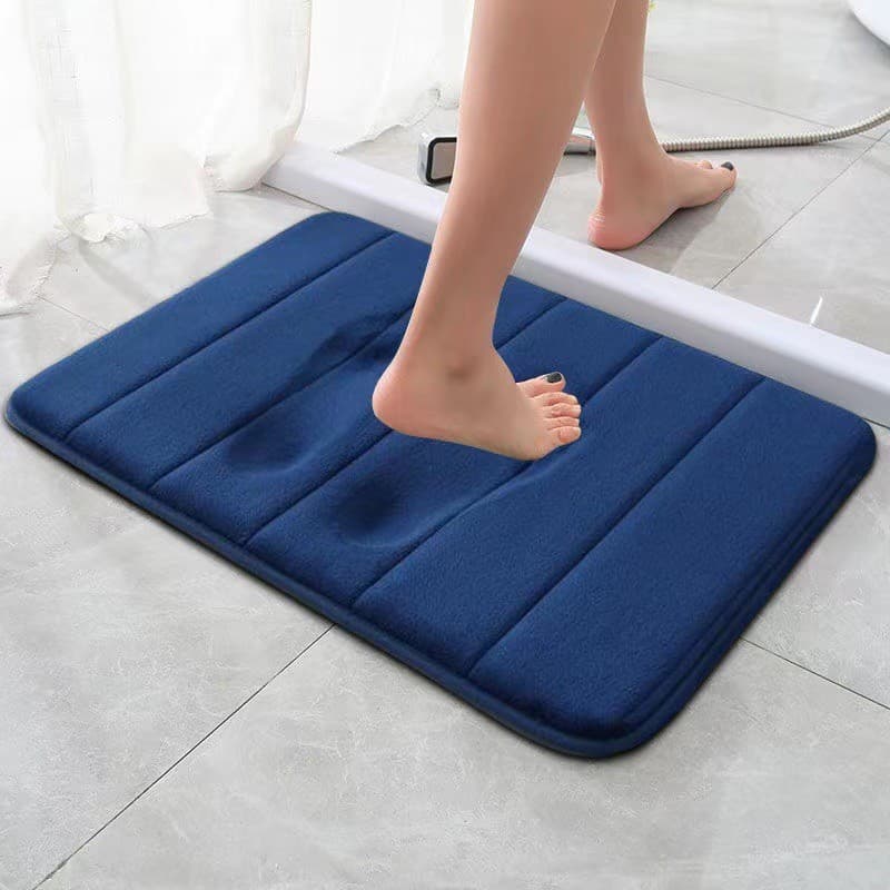 Novo estilo tapete estilo quarto engrossado banheiro pé tapete toalete acolchoado absorvente moderno simples