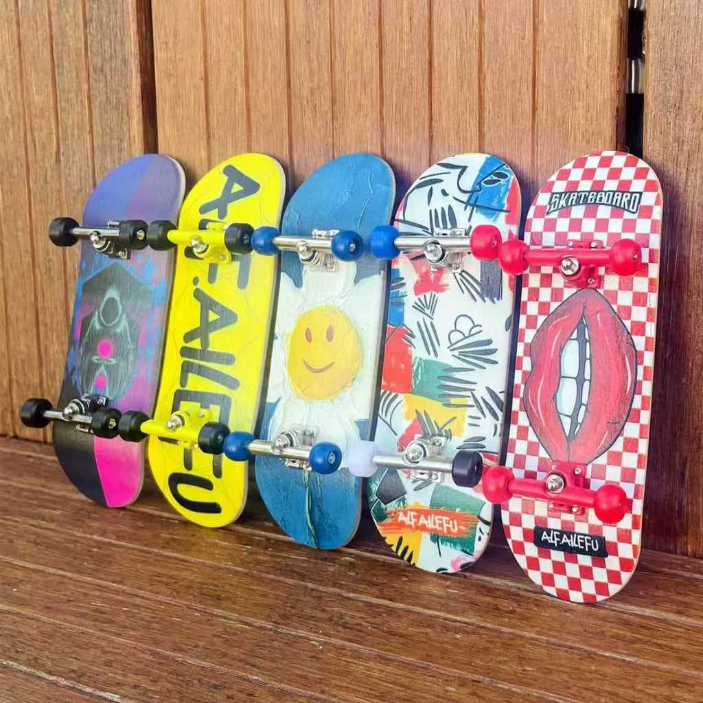 Profissional Dedo Skate maple Placa Larga Rolamento Roda Liga Suporte Ponte Brinquedo gif