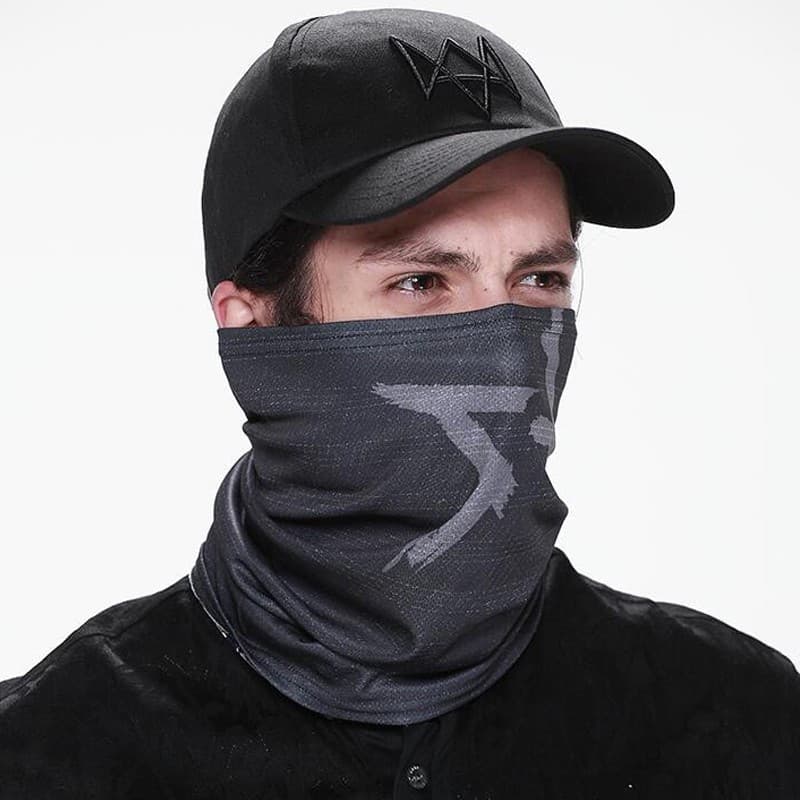 Relógio Chapéu De Cachorro Cosplay Para Homens Video Games COS Aiden Pearce Hats Beisebol Moda Alta Qualidade Sol Preto