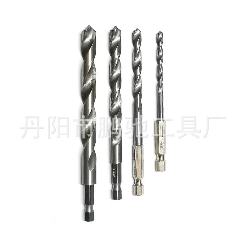 Broca helicoidal de aço rápido com haste hexagonal 4241, broca branca laminada para furadeiras elétricas, furadeiras a a