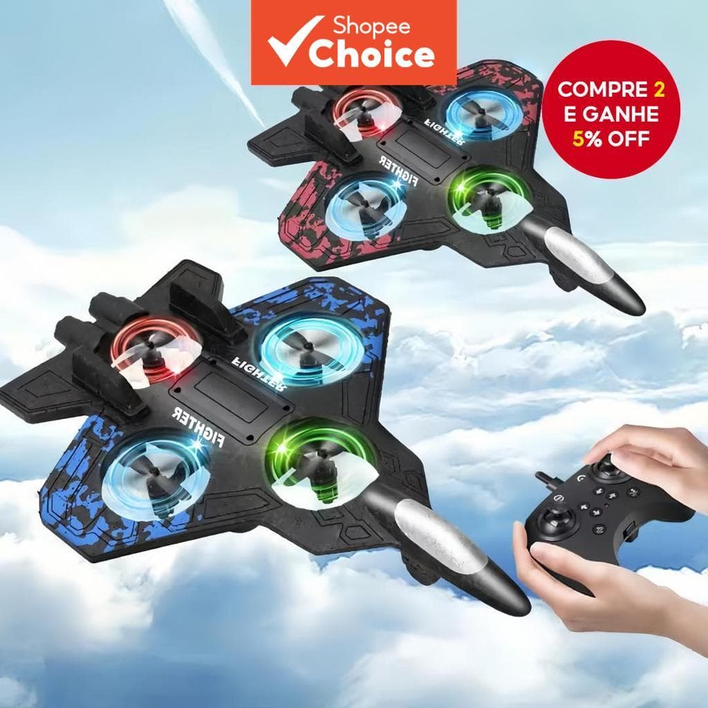 Avião de controle remoto de espuma EPP Novo avião de combate de carregamento controlado à distância, sensor de