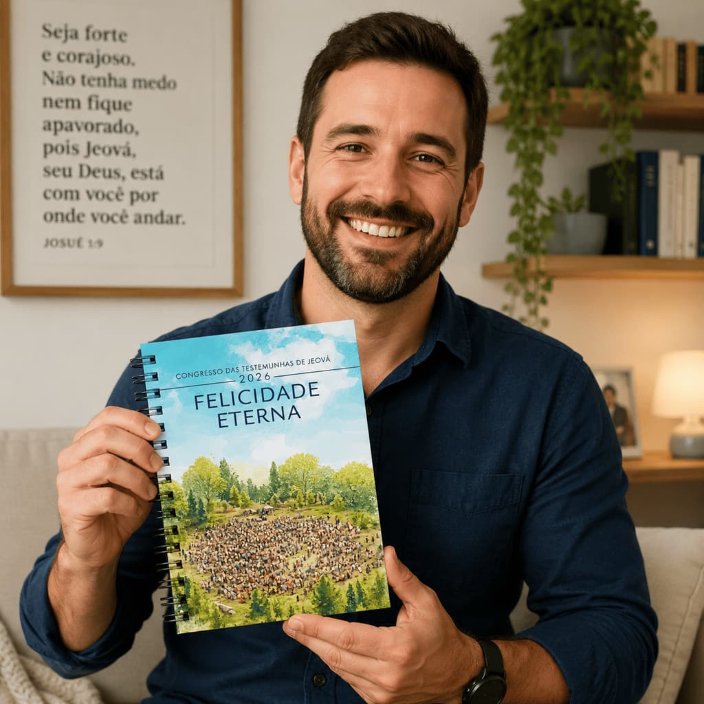 CADERNO CONGRESSO "FELICIDADE ETERNA" – EDIÇÃO MASCULINA PERSONALIZADA