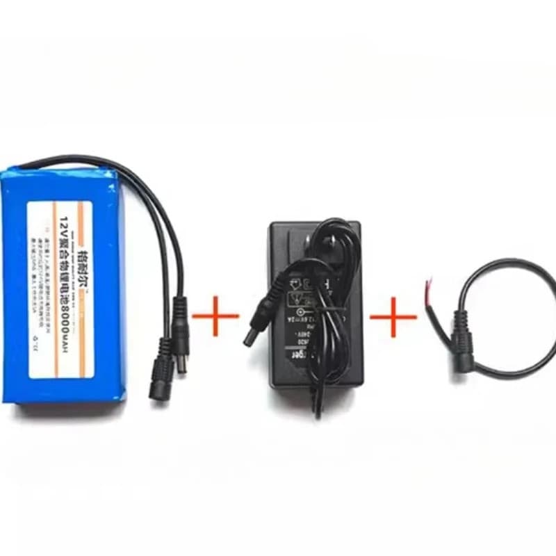 Pacote De Bateria De Lítio De Polímero De Potência Leve LED 8000mAh 12V