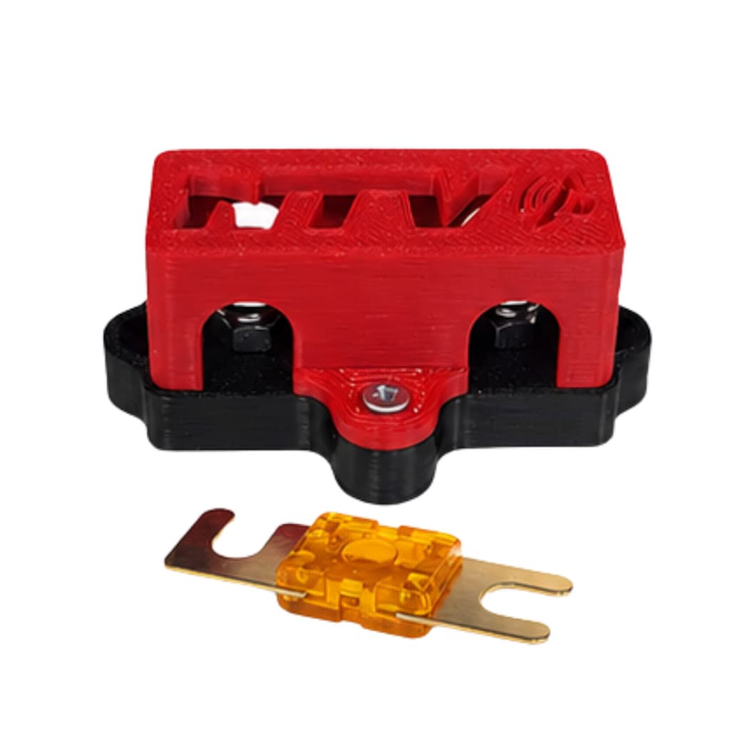 Porta Fusível Midi Mini Tampa Acrílico+Fusível Faca Pequeno Som Automotivo Bateria Circuito Eletrico