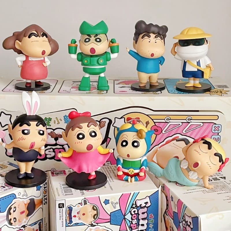 Crayon Shin chan Engraçado Cos Série Diária Artesanal Boneca Na Moda Jogar Periférico Decoração De Mesa Presente