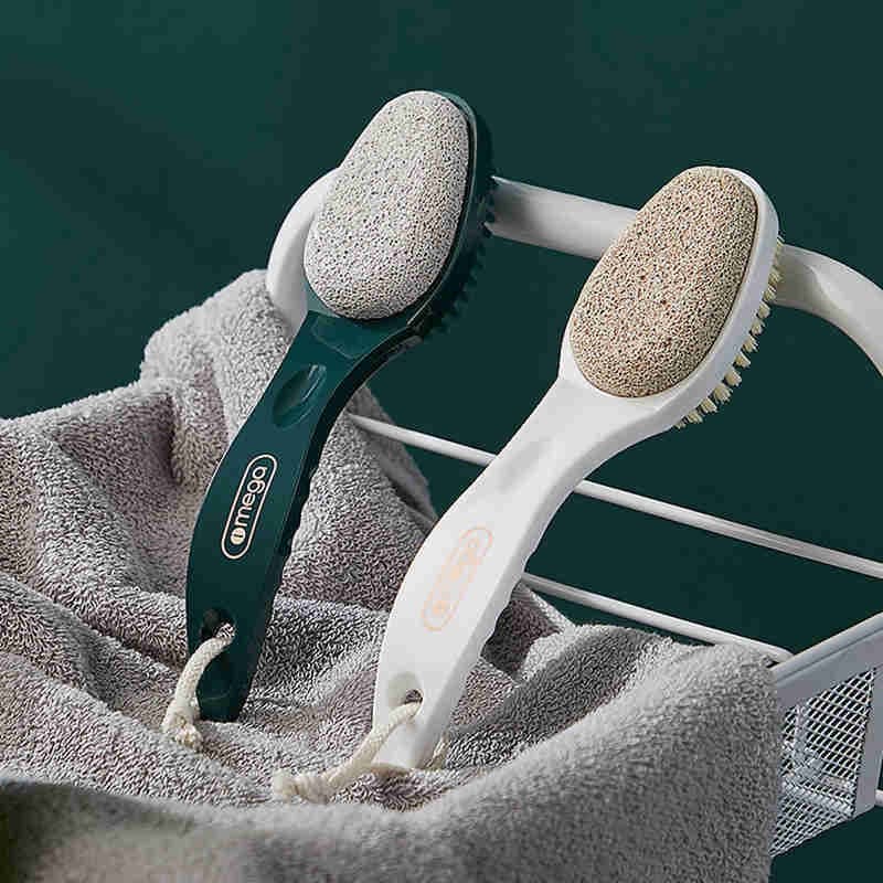 Lixa de pés 2 em 1 de dupla face, escova para os pés, esfoliador, removedor de calosidades, removedor de pele morta, fer