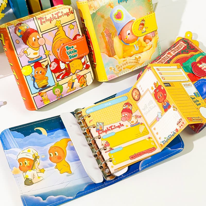 [Eryan Institute] Caderno dobrável de três folhas soltas M5 Capa para caderno de folhas soltas removível com três folhas