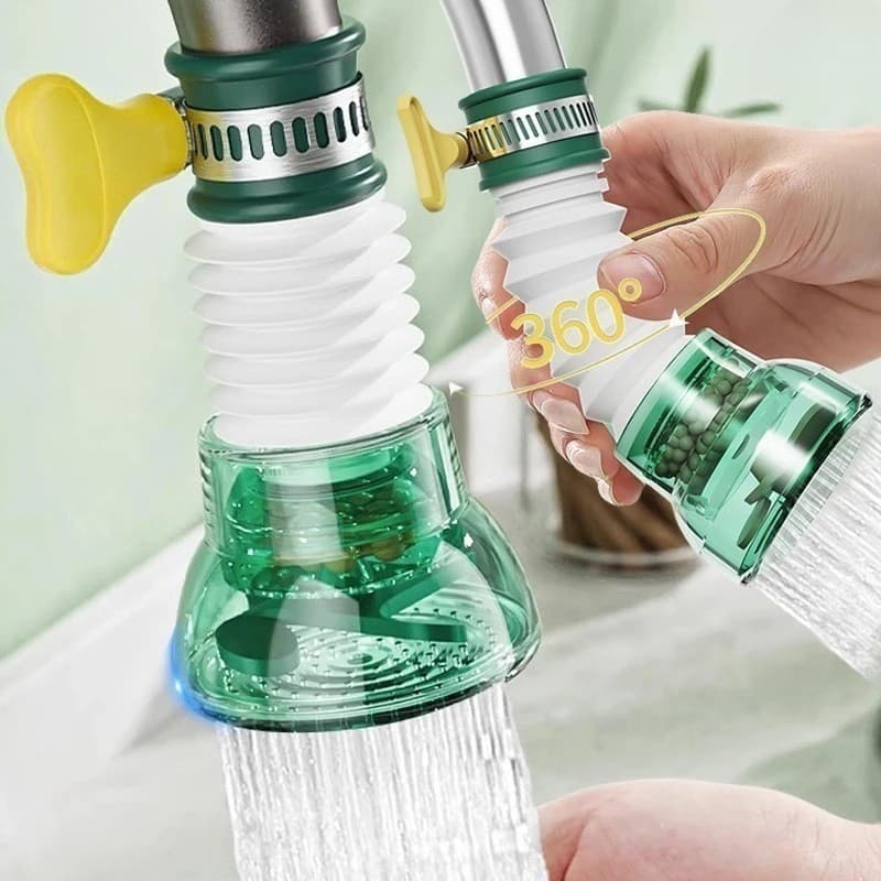 Filtro de Torneira Universal Rotativo 360 Graus / Extensor de Torneira Retrátil Ajustável Flexível Acessórios para Banhe