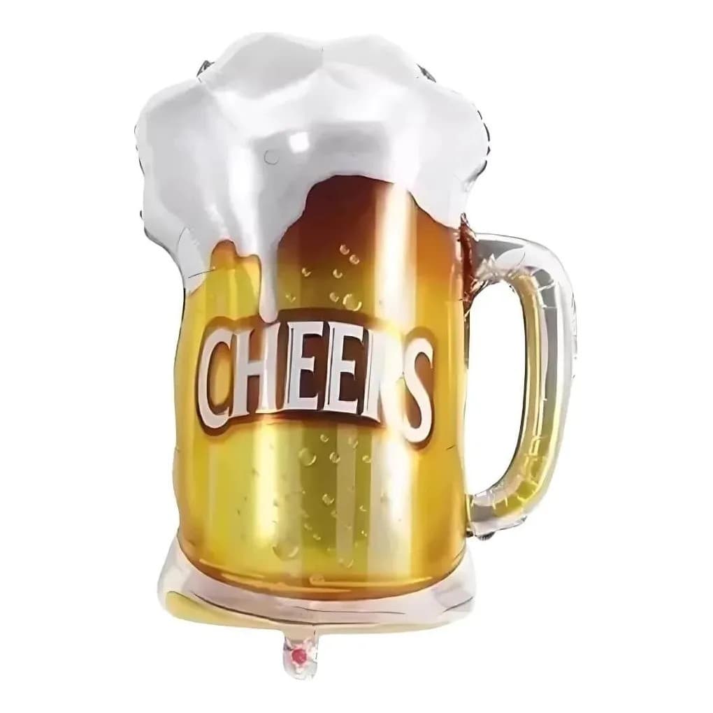 Kit 2 Balão Metalizado Caneca Chopp Festa Boteco 70cm