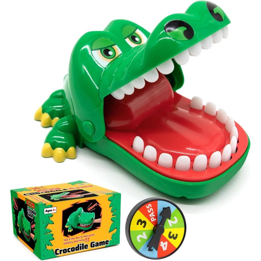 Jogo de Dentista com Dentes de Crocodilo Aprimorado para Crianças, Jogo de Tabuleiro Divertido de Empurrar os Dentes do