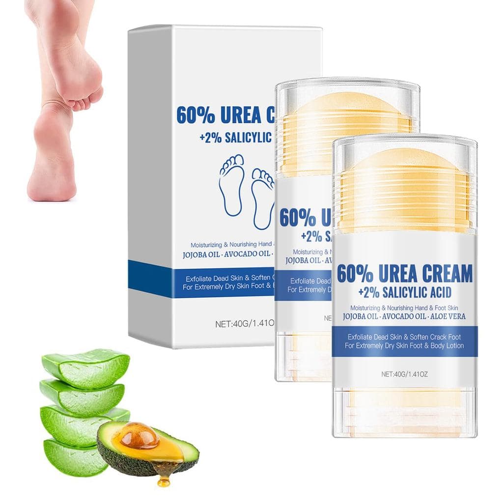 Creme Hidratante e Antirrachaduras para os Pés com 60% de Ureia, NOVO 2026, Hidratante e Alivia Rachaduras e Secura, Cre