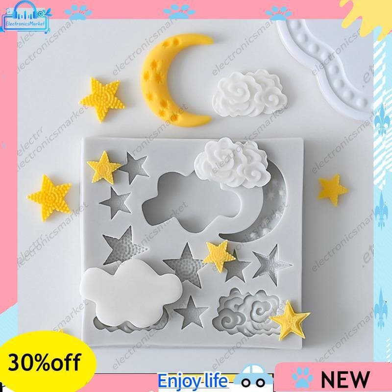 Bolo Fondant Silicone Cozimento Molde Nuvens Moldes Acessórios De Decoração Do Para Ferramentas DIY 1 Peça