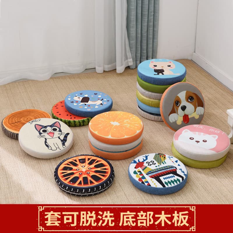 Almofada de frutas Futon piso redondo meditação pequeno fezes almofada Bay janela Tatami cais quarto preguiçoso