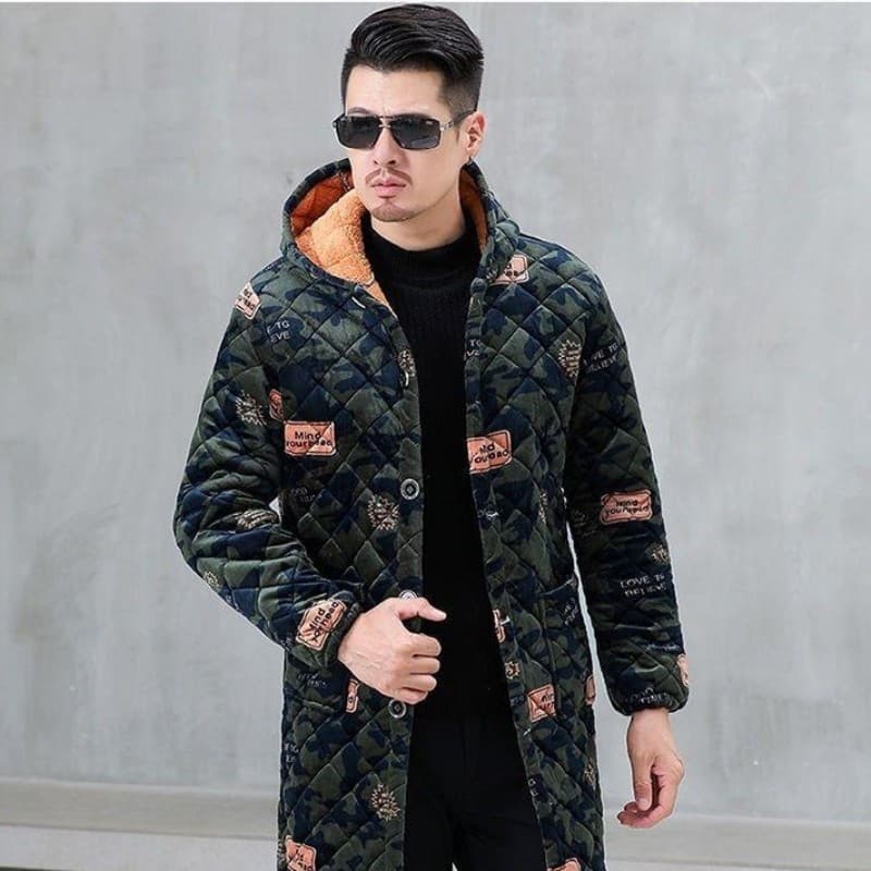 · Roupas provinciais de Sichuan Outono Inverno Jaqueta masculina de lã de lã Roupas de trabalho espessadas Casaco de alg