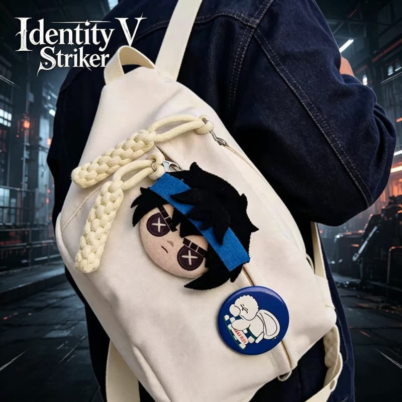Broche de Pelúcia do Atacante de Identity V, Broche de Anime Fofo, Decoração Macia e Fofa para Bolsa, Pin de Pelúcia Kaw