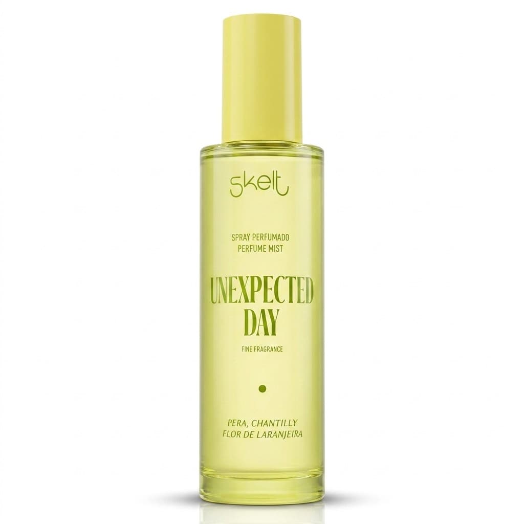 Body Splash Skelt Unexpected Day Mist 100ml Spray Perfumado Corporal Unissex Frutal Floral Chantilly