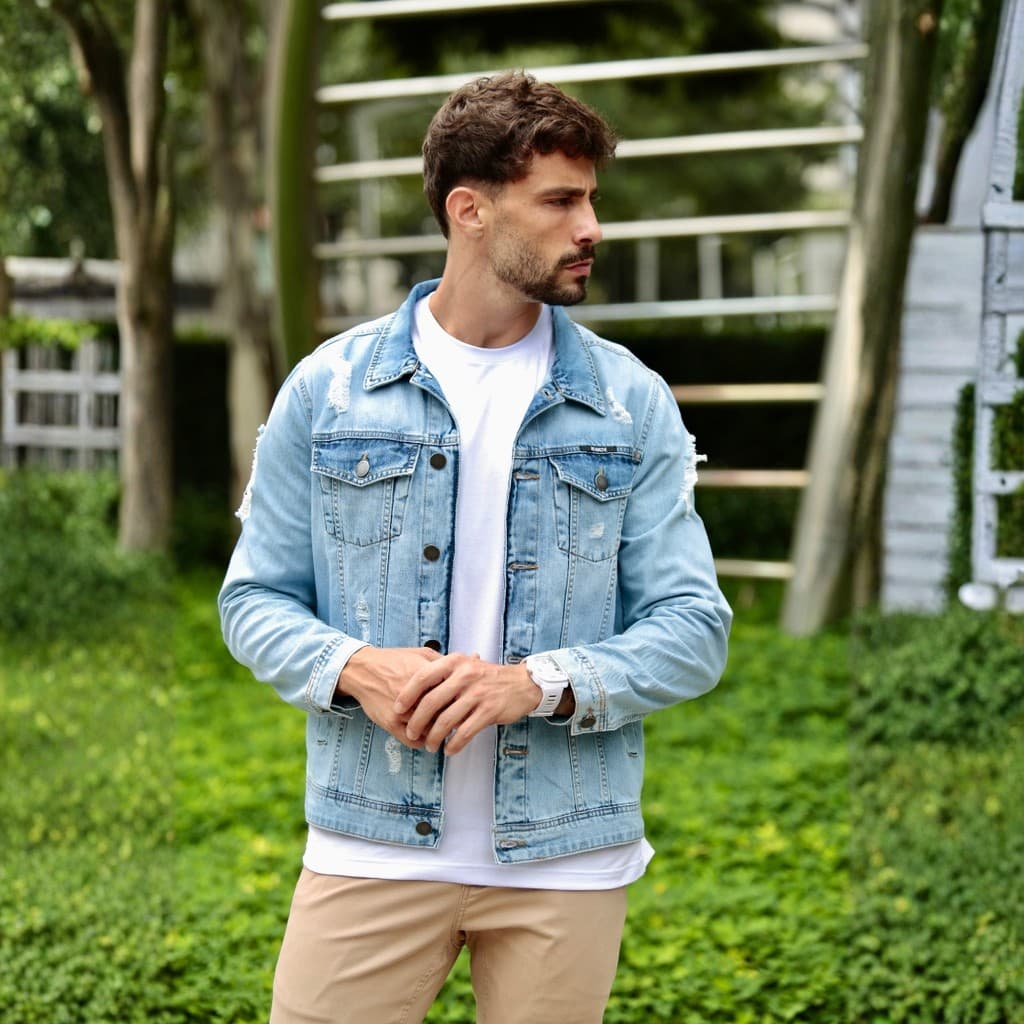 Jaqueta Jeans Básica Masculina Revanche Pucón