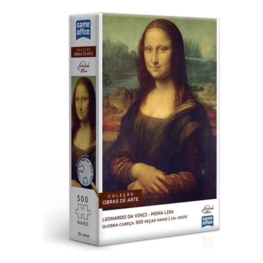 Quebra Cabeça 500 Pçs Leonardo Da Vinci Monalisa Game Office Toyster