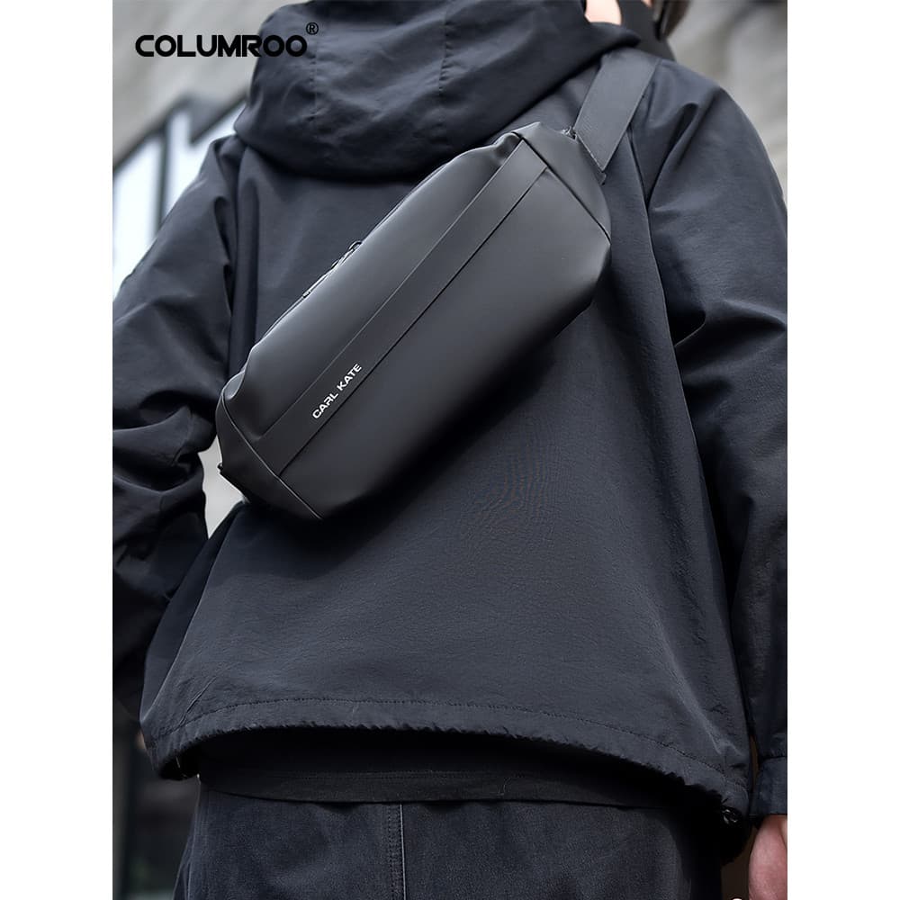 Bolsa mensageiro masculina pequena bolsa esportiva motocicleta lazer bolsa de peito Commuter função ao ar livre fivela m
