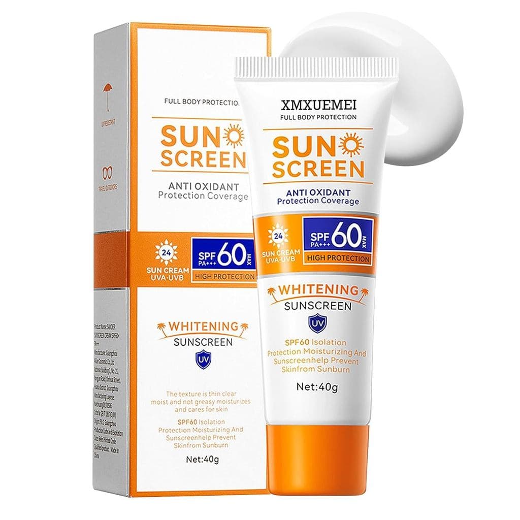 Creme Protetor Solar Facial SPF60+ PA+++, Protetor Solar de Tamanho Viagem para o Rosto, Creme Solar Leve para Todos os