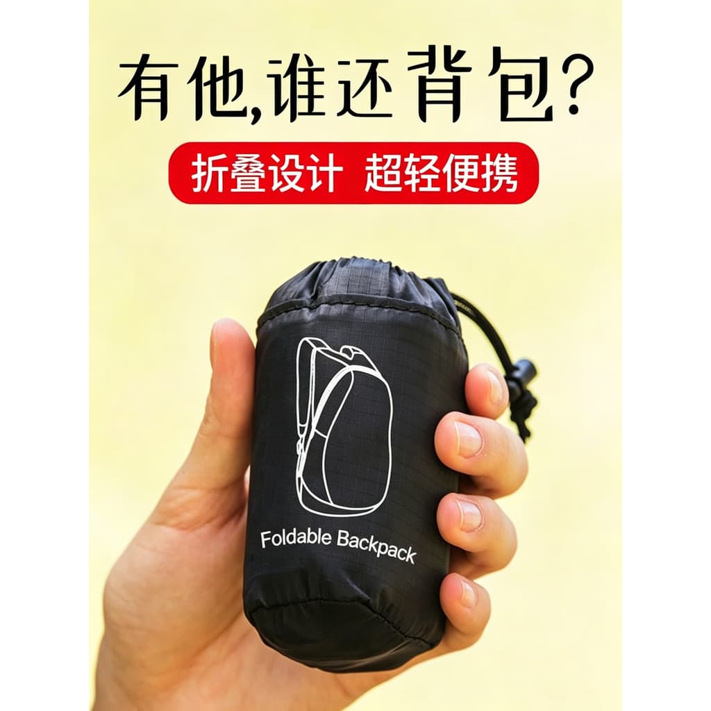 Mochila alemã dobrável viagem ao ar livre saco esportes estudante estilo Casual masculino feminino Ultra-leve portátil r
